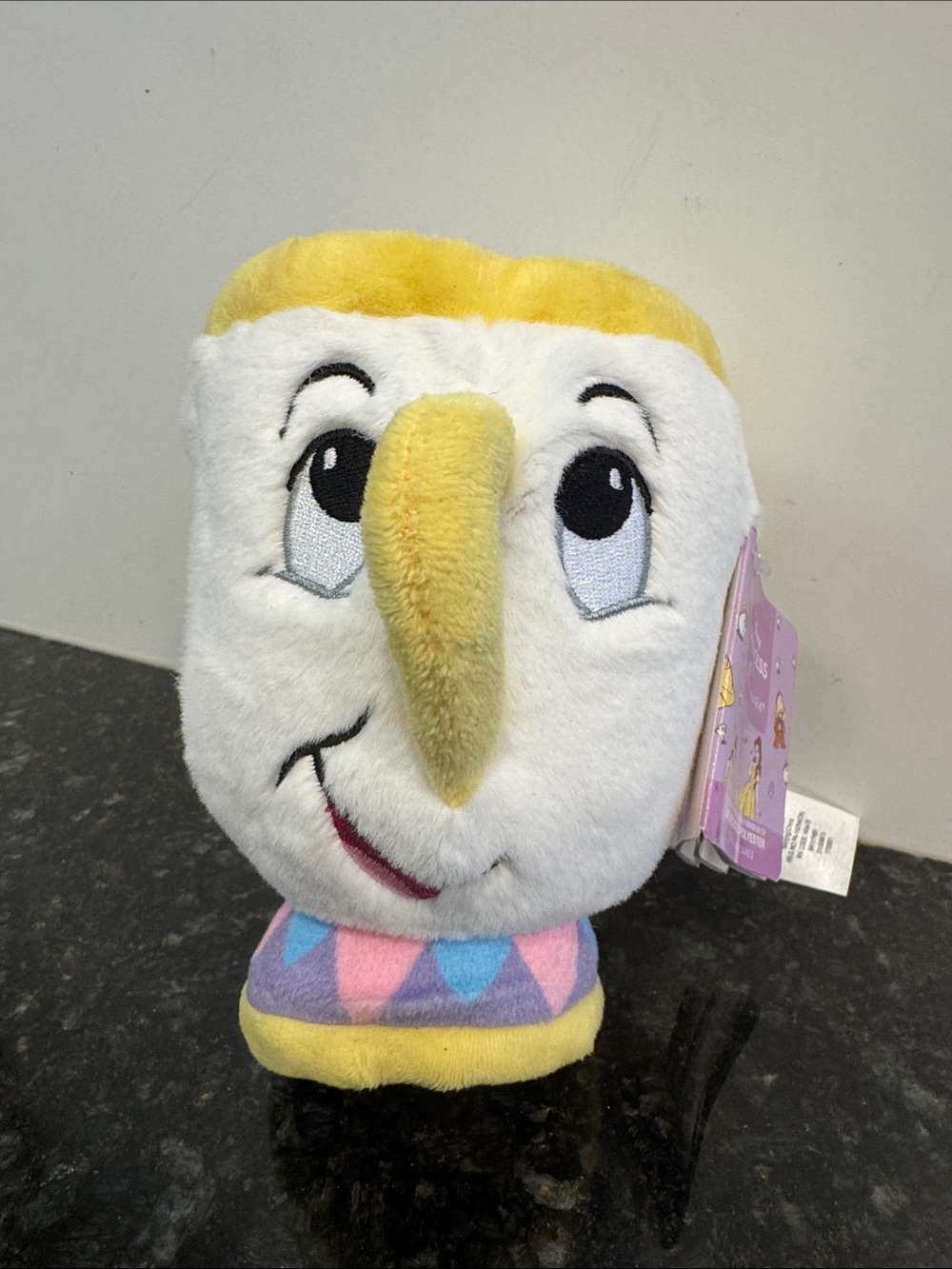 Disney Chip Plush Cup Toy in White, Yellow, Pink, Blue, Purple